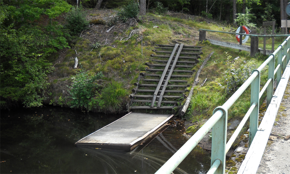 Upptag för kanoter vid Skåpanäs